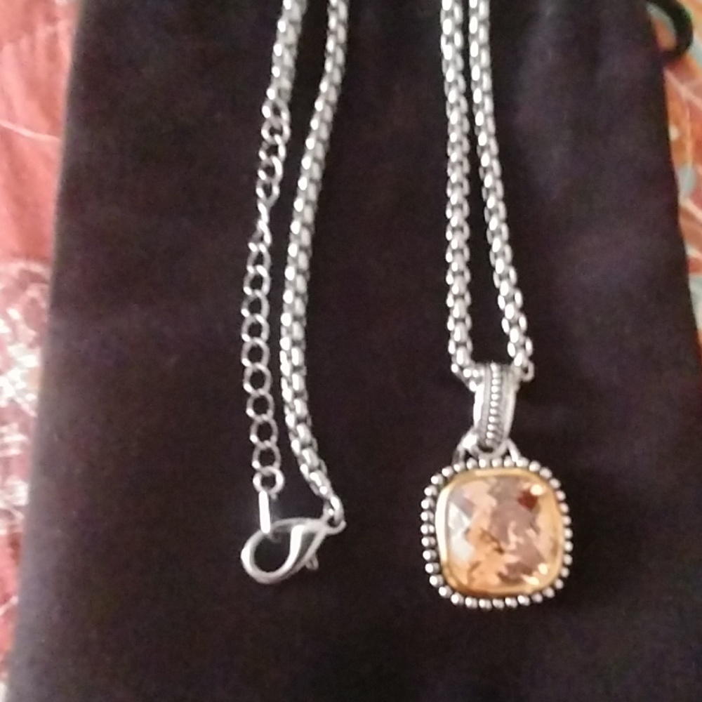 Citrin stone necklace
